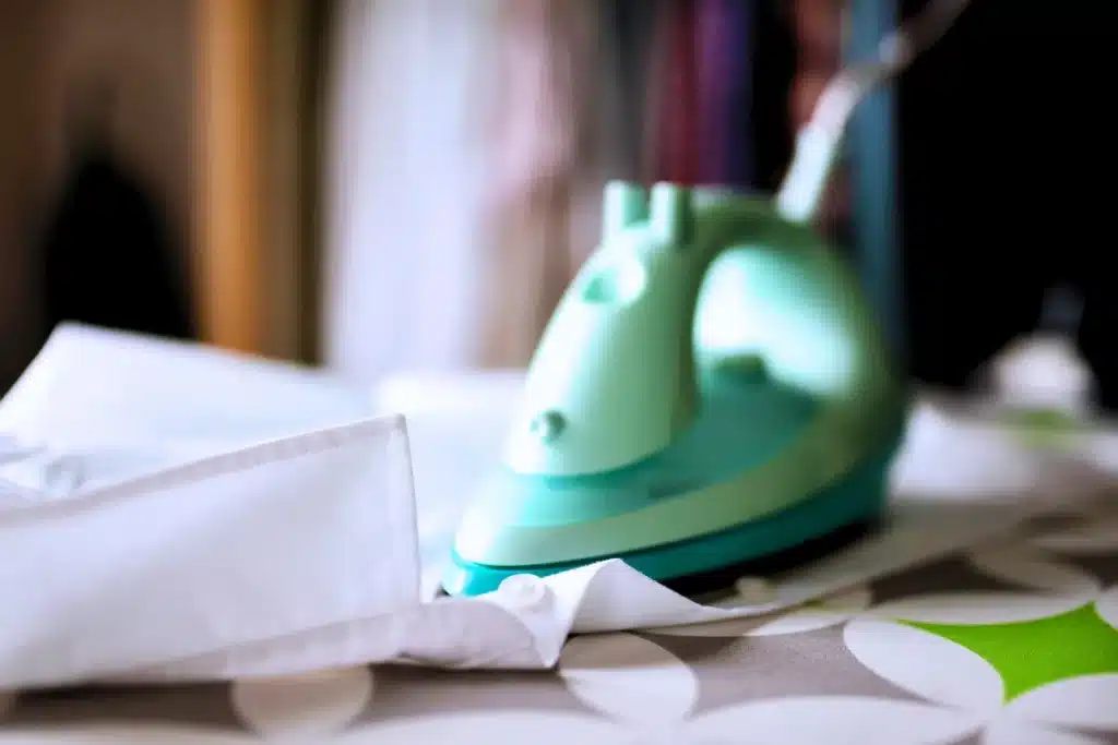 iron on a white shirt